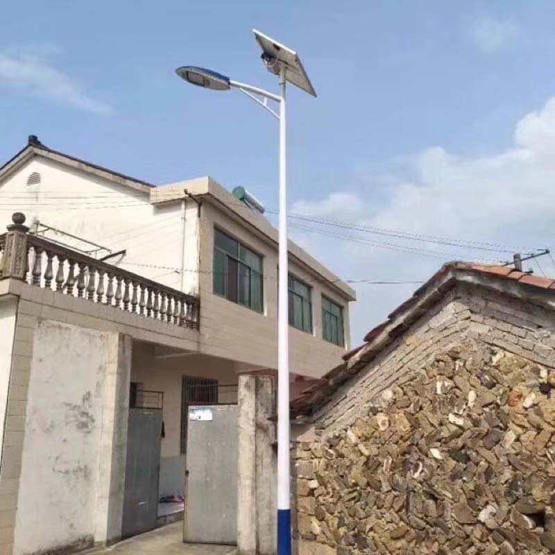 少数民族风一体化太阳能路灯杆6米新农村建设工程款LED单双臂路灯