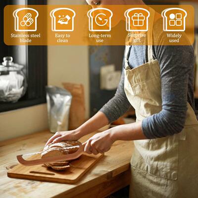 Bread Bow Cutter Serrated Bagel Cutter Stainless Steel Sourd