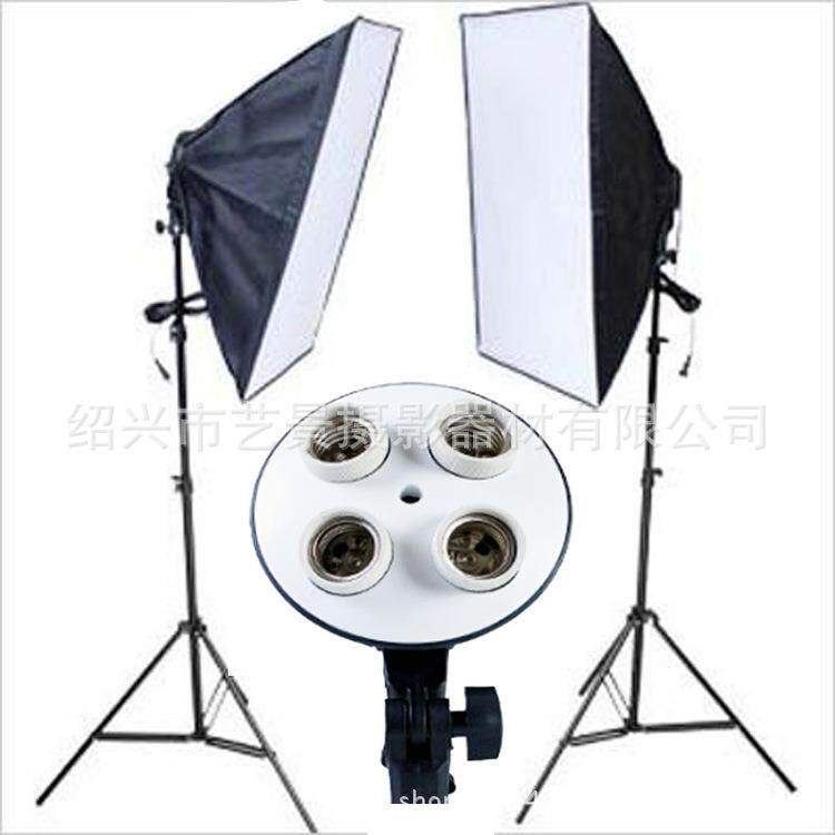 厂家拍照摄影器材柔光箱套装 摄影棚 摄影灯产品拍摄四灯头柔光箱