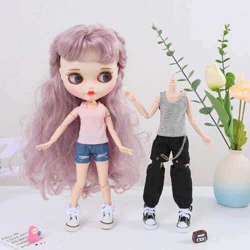 新款  blythe小布娃娃 内搭小背心 汗衫  6分bjd  OB24 OB22 娃衣