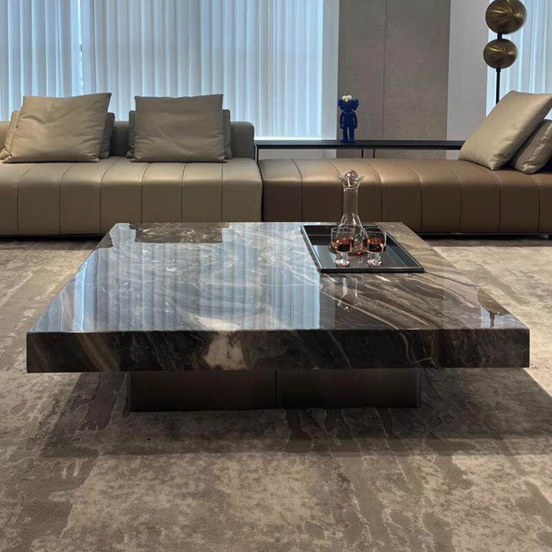 轻奢岩板茶几电视柜组合现代简约大小户型客厅极简意式奢石储物柜