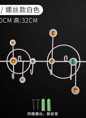 卧室门上挂衣架家用免打孔壁挂墙上粘贴式衣帽钩入户门口钥匙挂钩