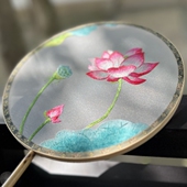 双面刺绣团扇古风扇子圆扇刺绣扇子双面绣团扇苏绣团扇成品苏绣扇