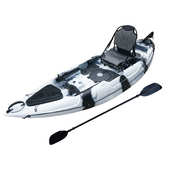 003 单人皮划艇 平台舟 硬艇 塑料船 3米钓鱼船 BOK