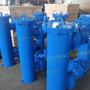 蓝式双联切换过滤器 工业级备用SQSL双滤筒篮式碳钢不停机过滤器