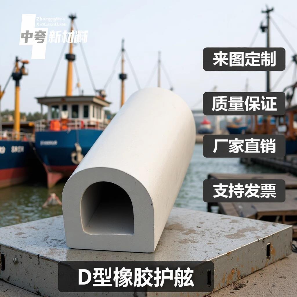 快艇游艇玻璃钢船橡胶护舷港口码头防护条三元乙丙D型防撞条密封