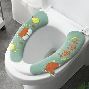 马桶套四季 家用坐便套马桶圈坐垫卡 可爱印花马桶垫粘贴式 直销新款