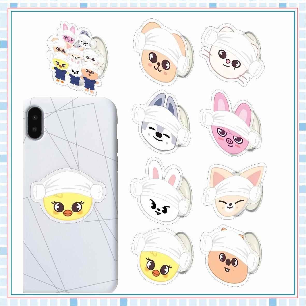 SKZ卡通亚克力手机气囊可伸缩支架 明星周边DIY头像应援 李龙馥