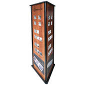 三面旋转展示架电工灯饰展架陈列架洞洞板立柱三面旋转架超市货架