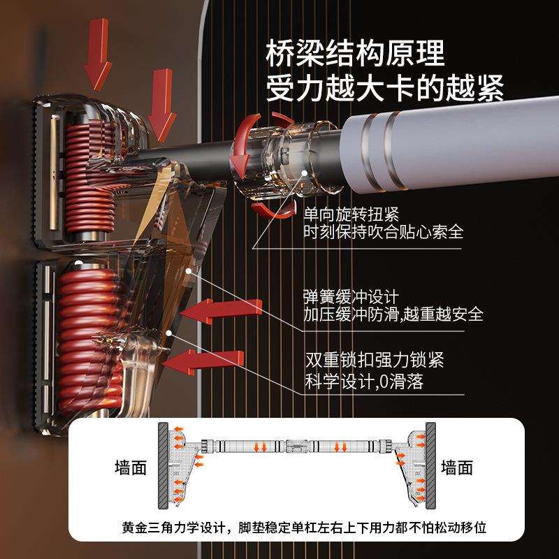 ®单杠家用室内健身器材引体向上器儿童免打孔墙体门上家庭