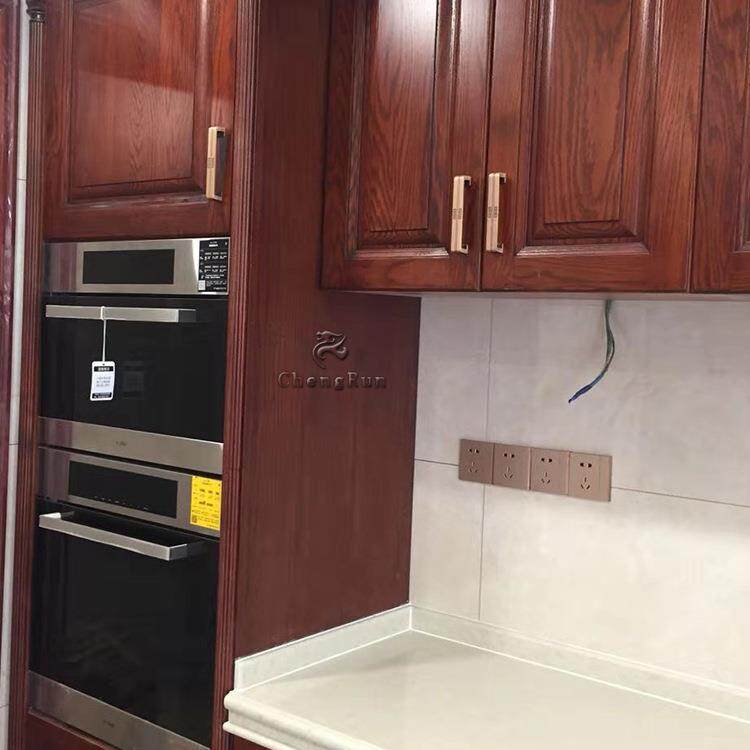 厨房厨柜地柜整体橱柜厂家工程吊柜实木橱柜家用美式橱柜定 制
