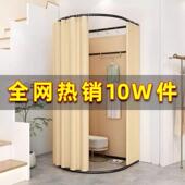 服装 落地试布帘简易换 商场移衣间动门775帘更店衣室展示架便捷式