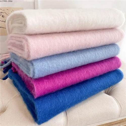 Winter Scarf for Women Cashmere Warm Solid Pashmina Blanket
