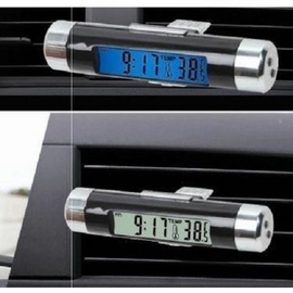 车载电子钟时间表 汽车多功能电子时钟夜光 车内温度计电压显示器