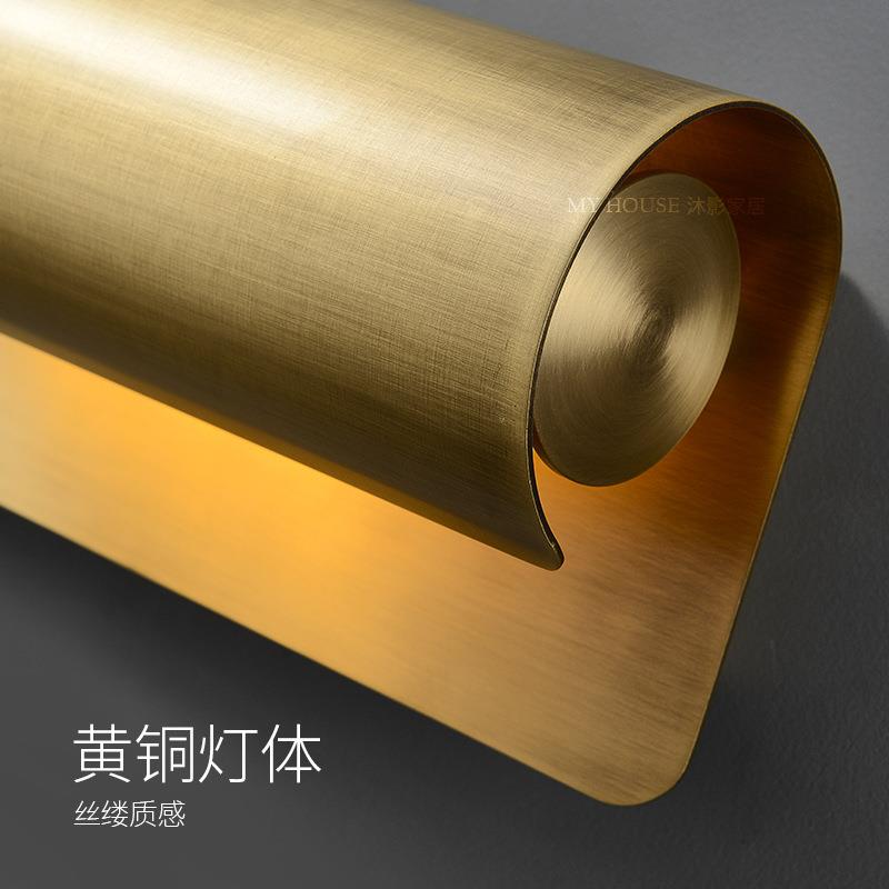 后现代轻奢壁灯 客厅玄关入户照画壁灯卫生间全铜镜前灯