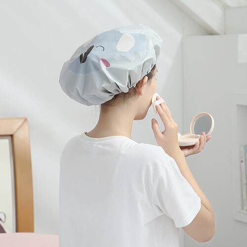 Thickened Waterproof Bath Cap for Adults, Women's Shower Cap