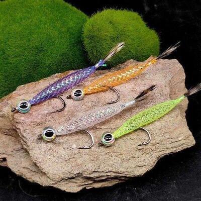 4pcs Insect 3D Fish Eyes Fishing Lures Fast Sinking Worm