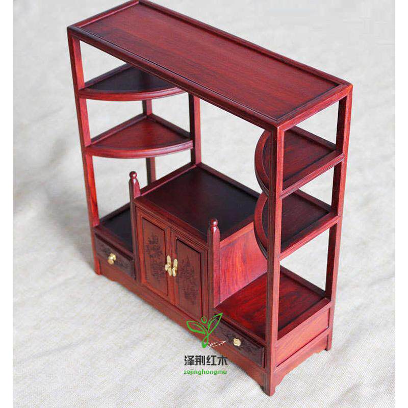 实木雕木质工艺礼品中式仿古明清微型家具模型家居装饰茶水柜摆件