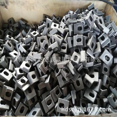 矿用轨道夹板 钢轨配件 铸铁小压板 铁路扣板 邯郸永年厂家