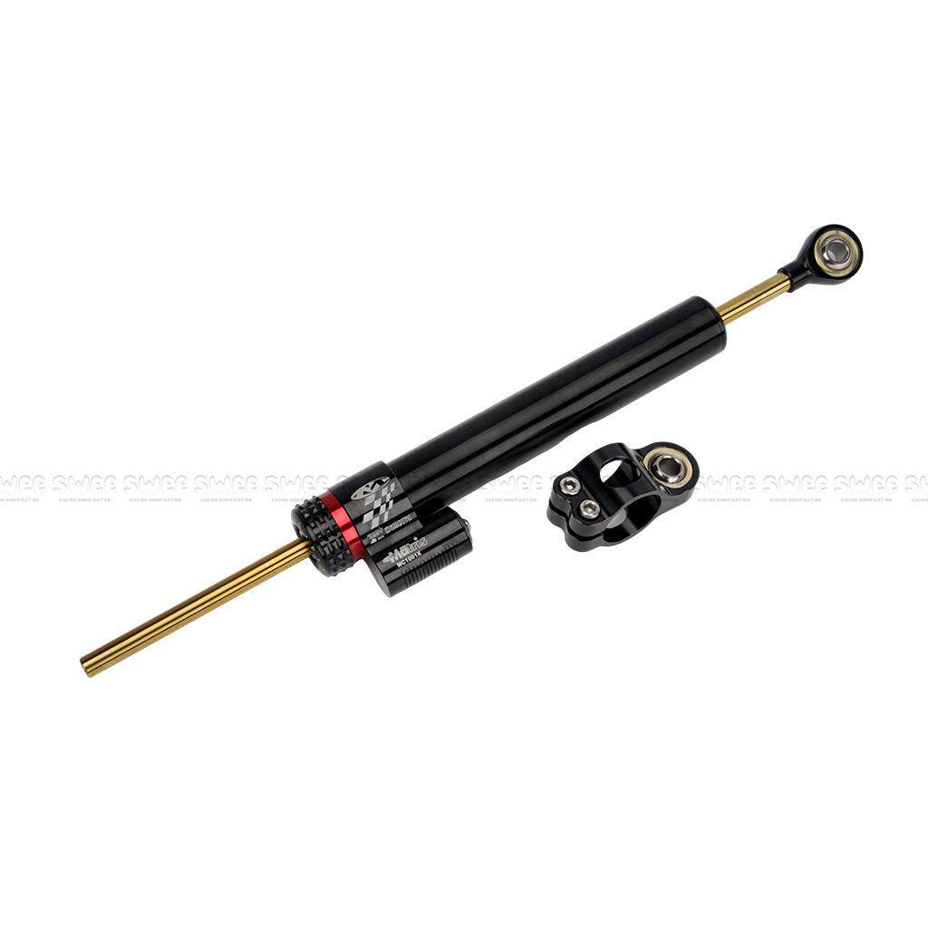 摩托车通用加长改装钛尺阳极黑色方向阻尼器平衡杆减震转向可调节