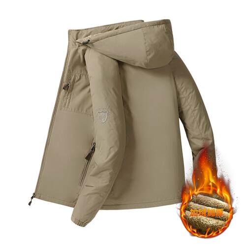 Men's mid to long jacket, thick workwear, outdoor