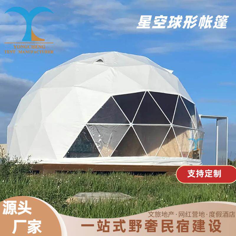 户外露营星空帐篷酒店民宿创意球形篷房透明半圆形网红帐篷厂