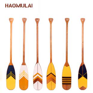 复古木船浆1.2米餐厅酒吧室内装饰墙壁挂件摆件船桨创意木制船桨