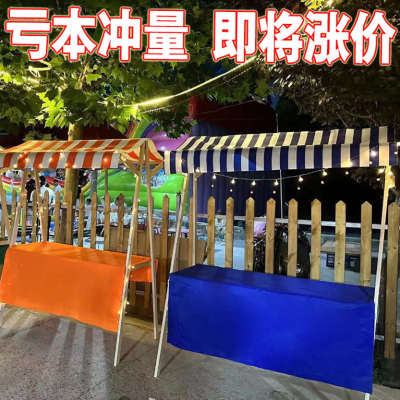 实木网红摊位展示架折叠桌子集市夜市促销移动花车奶茶专用摆摊棚