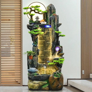 飾品 大型假山流水噴泉景觀循環水擺件客廳魚池辦公室招財落地裝