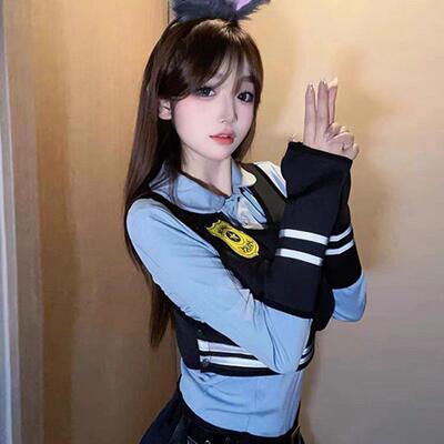 万圣节服装疯狂动物城兔子警官judy朱迪cosplay漫展演出服女