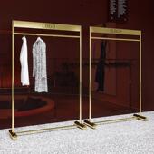 店专用中岛陈列货 不锈钢钛合金挂衣服架子女装 服装 店展示架落地式