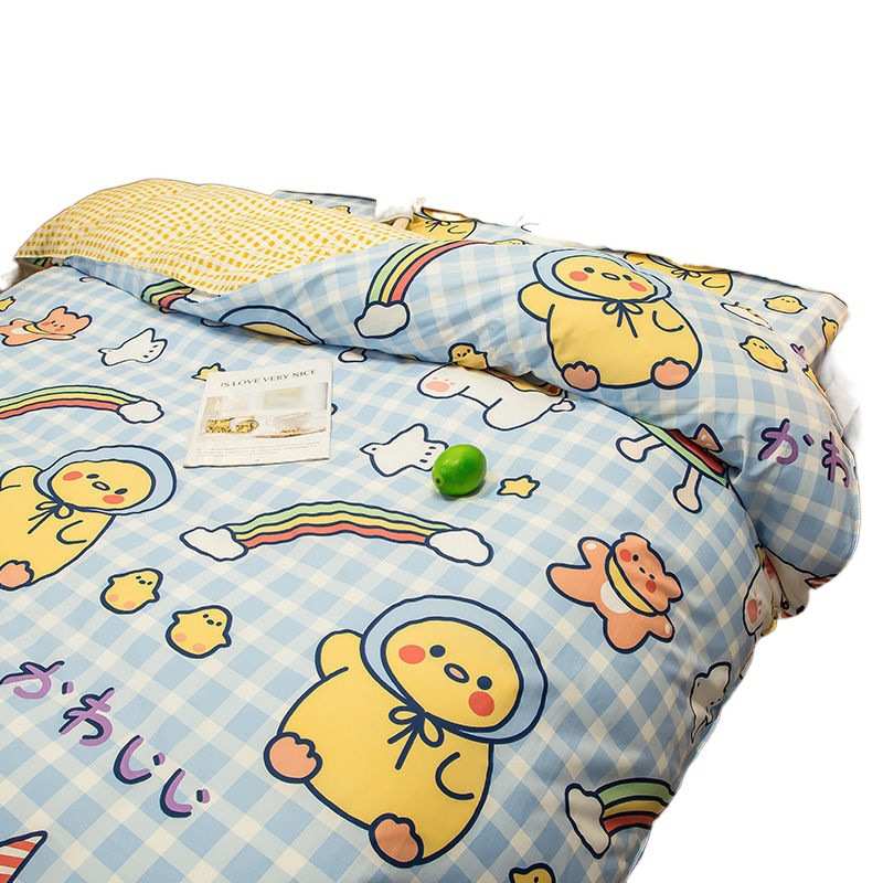 5学生宿舍儿童被套100单人全棉被罩1.秋冬季单件150200被单