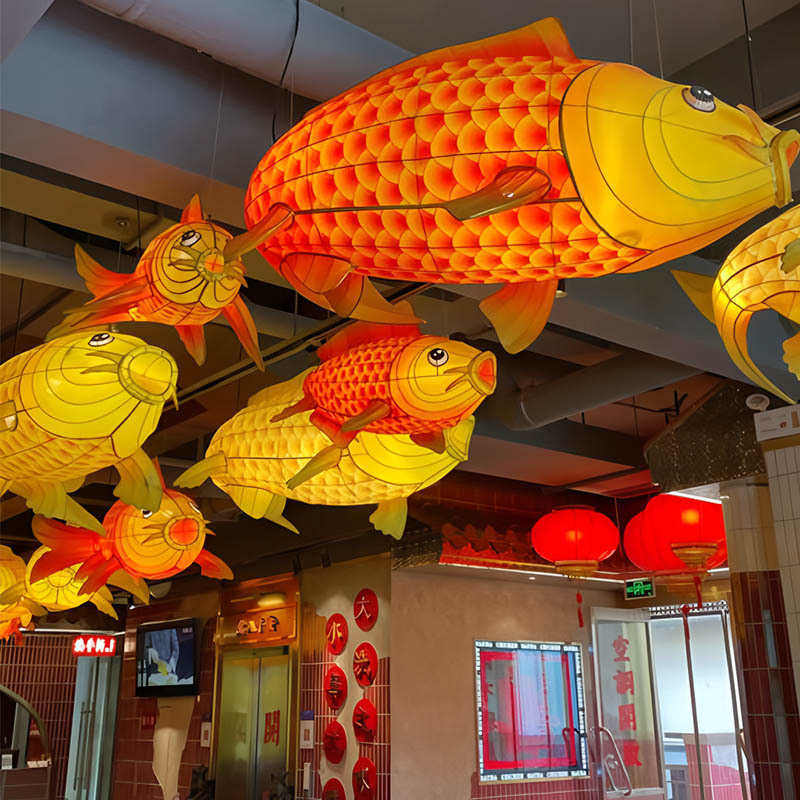 鲤鱼花灯网红餐厅料理店商场步行街道户外大型花灯非遗鱼灯厂家,节庆用品/礼品,灯笼,淘宝优惠券,粉丝福利购,淘宝优惠卷