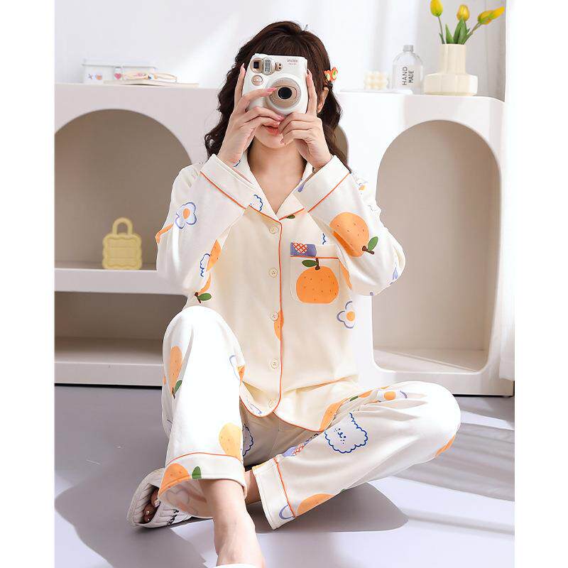 2025纯棉子服春夏季开衫母乳产后哺乳孕妇睡衣套装家居服薄款