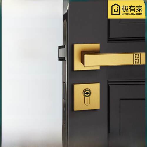 固定门锁卧室门锁室内木门门锁纯铜全新中国风静海系列Cd 233212