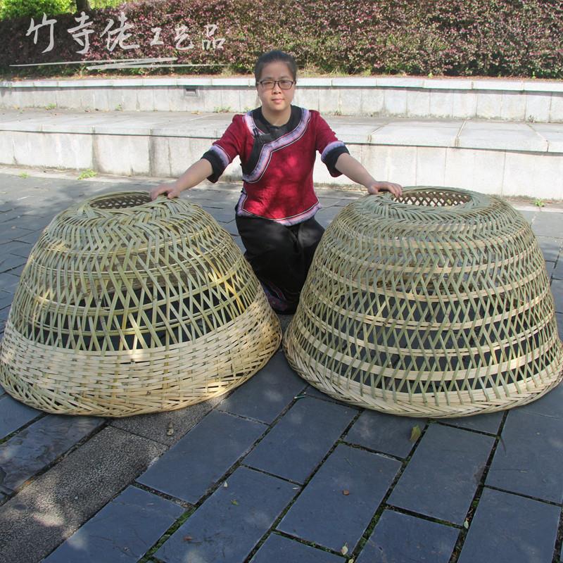 竹编大鸡罩宠物笼子灯罩家用室外鸭笼罩拍戏用具大围栏镂空烤火罩