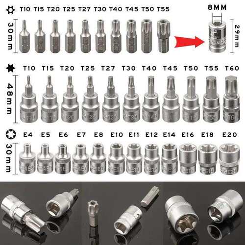 34PC压批套筒组套 英制套筒批头套装 机修汽修专业套筒工具组套