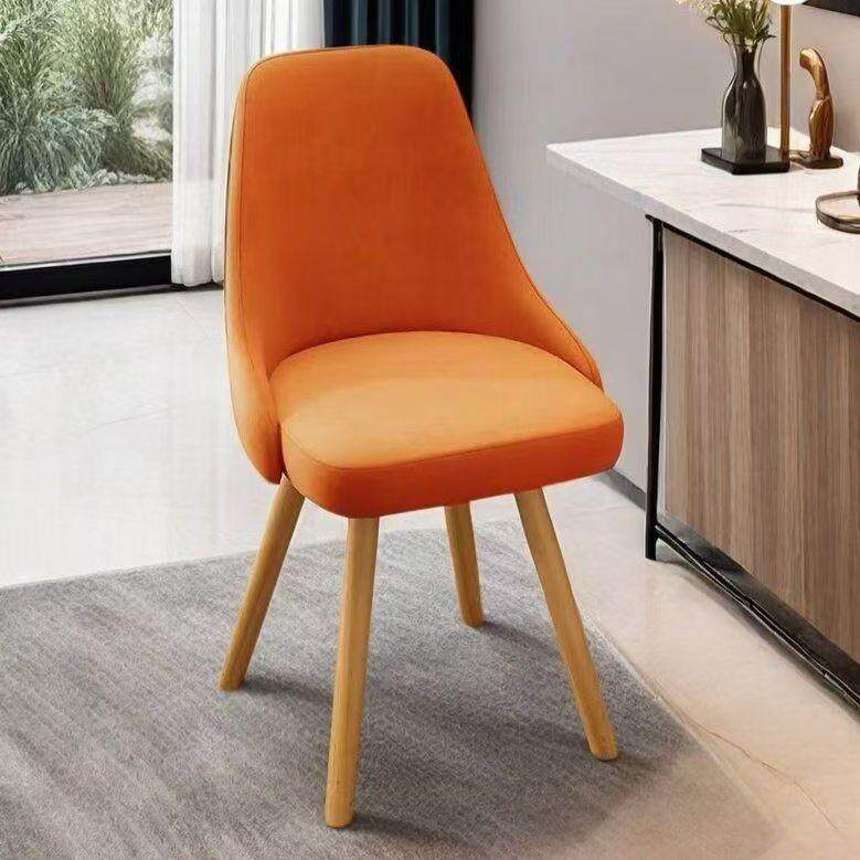 电脑椅坐家用实木餐椅简1约久舒适女学习书桌背凳子靠生卧室化妆