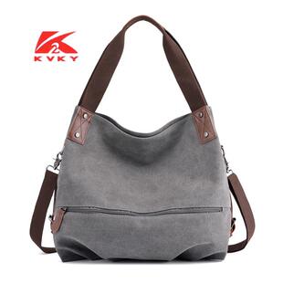 休闲帆布包 单肩 女包轻便单肩斜挎包 手提女包 新款