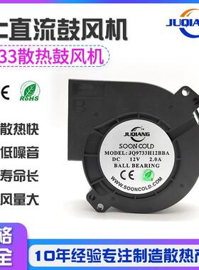 工厂直销工业轴承结构滚珠DC直流鼓风机9733散热鼓风机