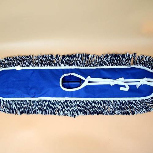 蓝白色纱线平板拖把头 大号拖把 40 60 80 90CM排拖布