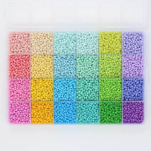 2/3/4mm Seed Beads Box For Jewelry Bracelet Making Kit DIY