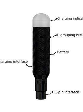新款 2.4G 无线DMX512发射器 舞台灯接收器 DMX512灯具收发器黑色