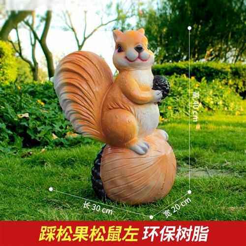 别墅花园庭院装饰户外园林雕塑仿真动物松鼠土拨鼠摆件树脂工艺品