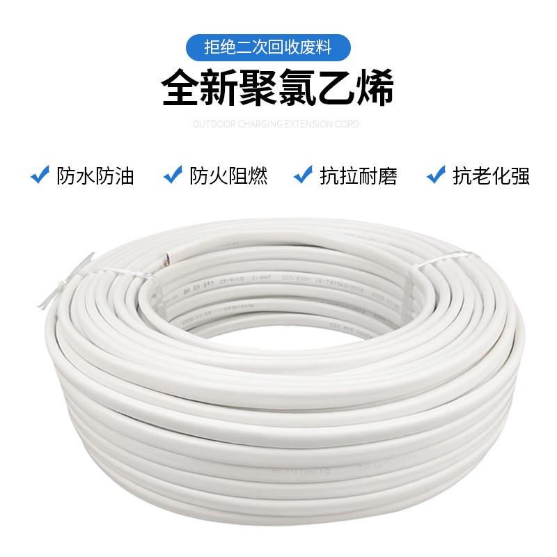国标电源线2芯1.5/2.5/4/6平方户外电动车充电监控照明护套线软线