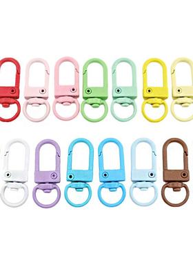 3分小门扣diy配件 锌合金彩色烤漆钥匙扣混彩糖果色箱包挂件扣色