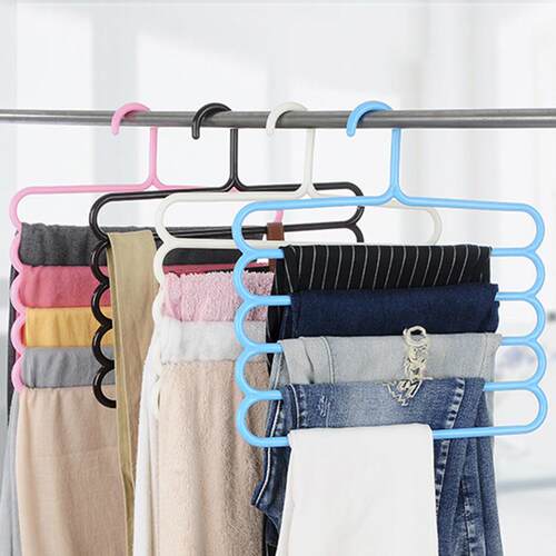 5-tier clothes drying rack, multi-level scarf organizer, 5-l