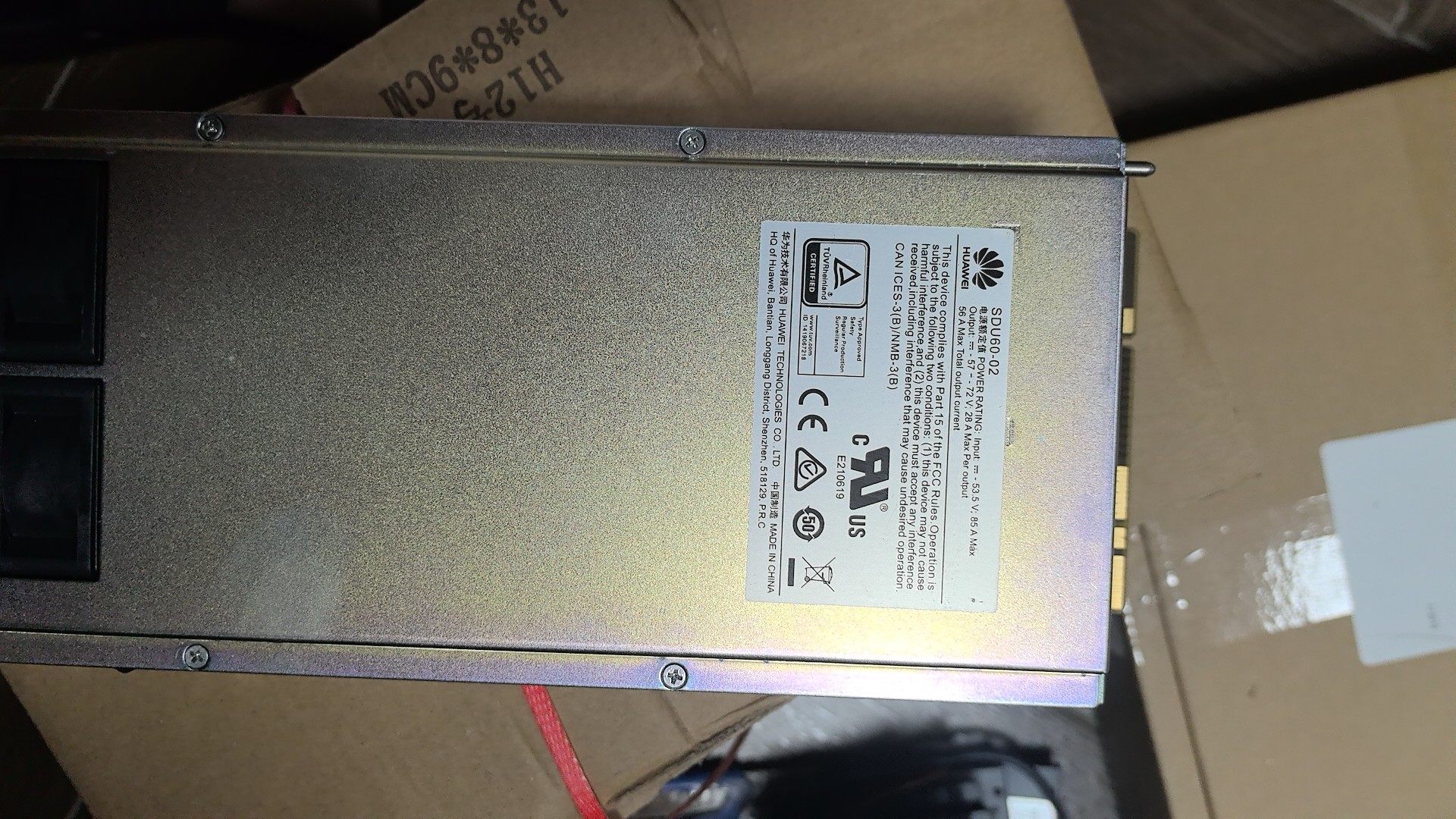 华为SDU60-02电源模块，拆机品，功能完好！输入电压53