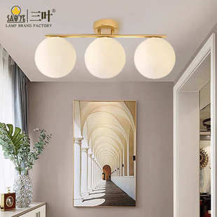 北欧现代简约魔豆吸顶灯卧室灯衣帽间灯具入户走廊过道阳台灯