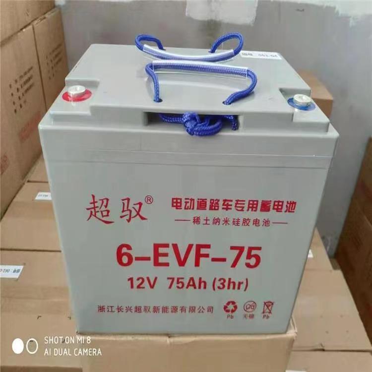 超驭蓄电池12V 6V电轿胶体免维护电池动力牵引型洗地车蓄电池